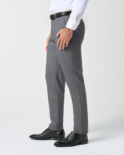 Athletic Fit Stretch Suit Pants - Heathered Grey | State & Liberty Suits|Bottoms