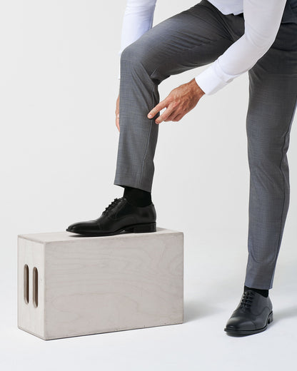 Athletic Fit Stretch Suit Pants - Heathered Grey | State & Liberty Suits|Bottoms