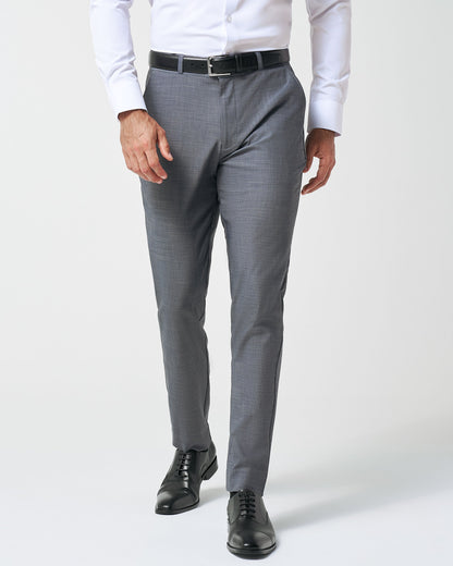 Athletic Fit Stretch Suit Pants - Heathered Grey | State & Liberty Suits|Bottoms