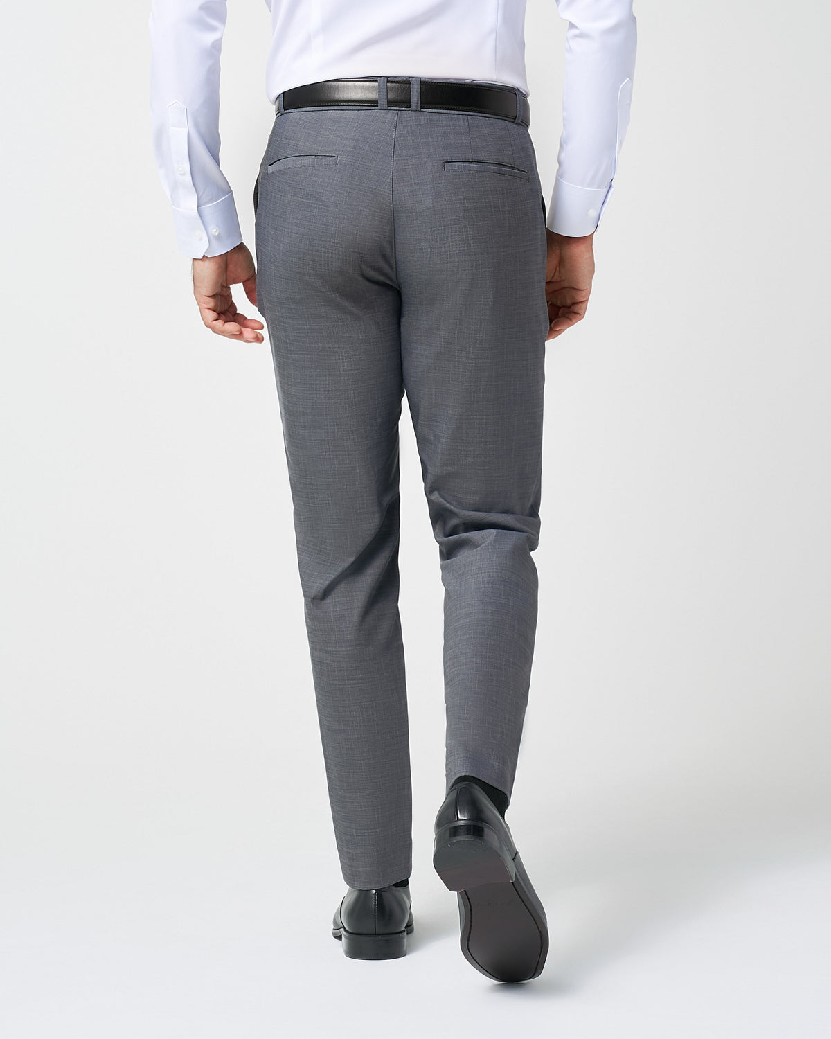 Athletic Fit Stretch Suit Pants - Heathered Grey | State & Liberty Suits|Bottoms