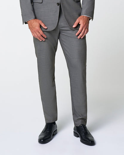 Athletic Fit Stretch Suit Pants - Heathered Grey | State & Liberty Suits|Bottoms