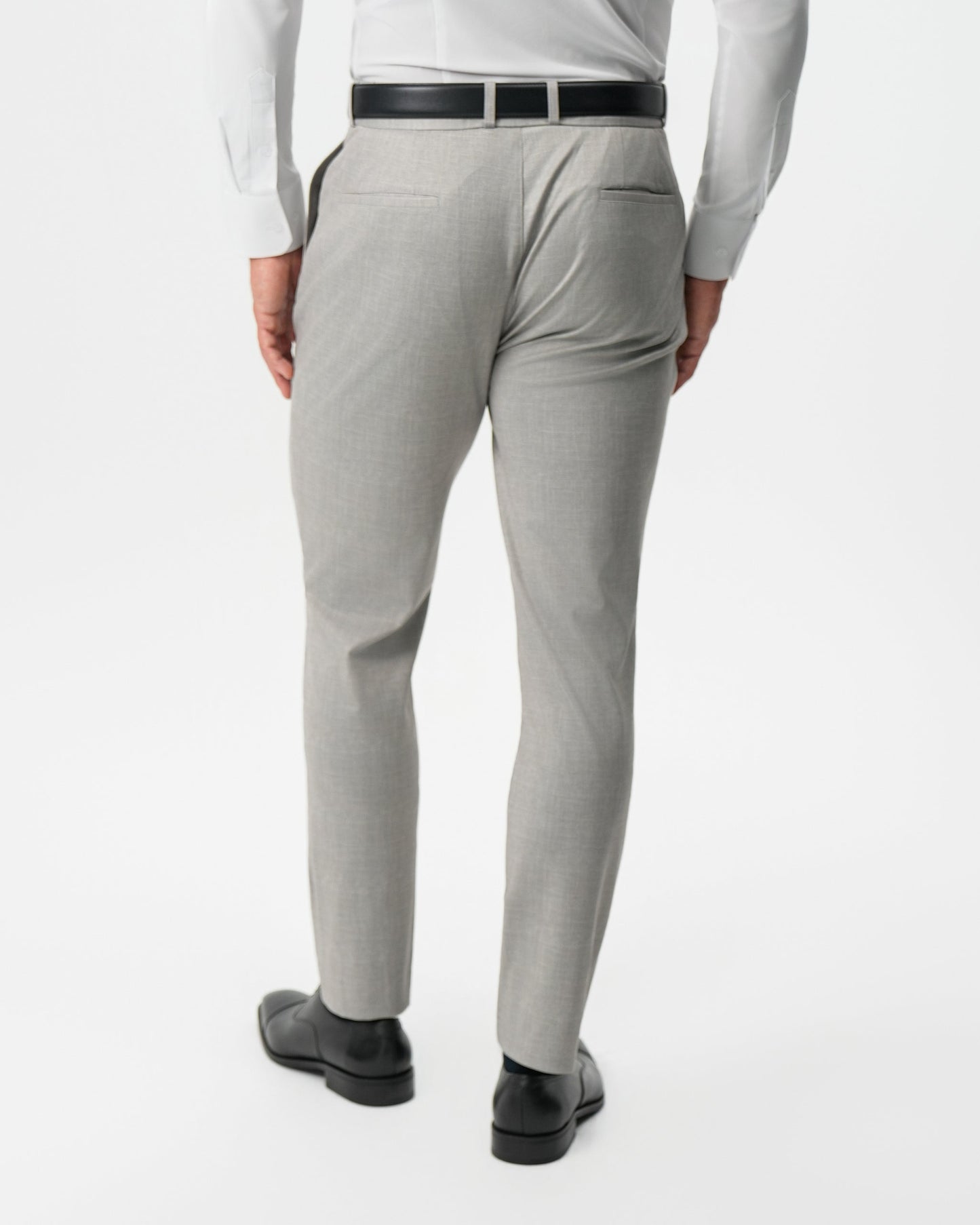 Athletic Fit Stretch Pants - Stone Crosshatch | State & Liberty Suits|Bottoms