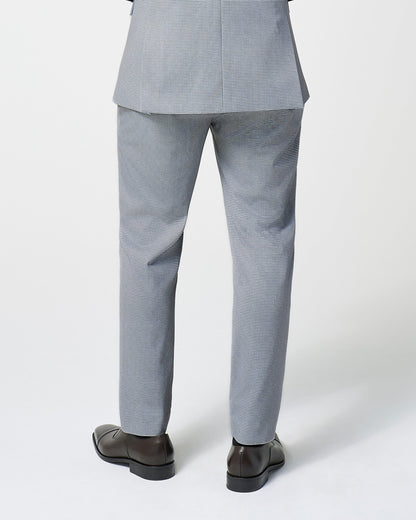 Athletic Fit Stretch Suit Pants - Slate Grey Houndstooth | State & Liberty Suits|Bottoms