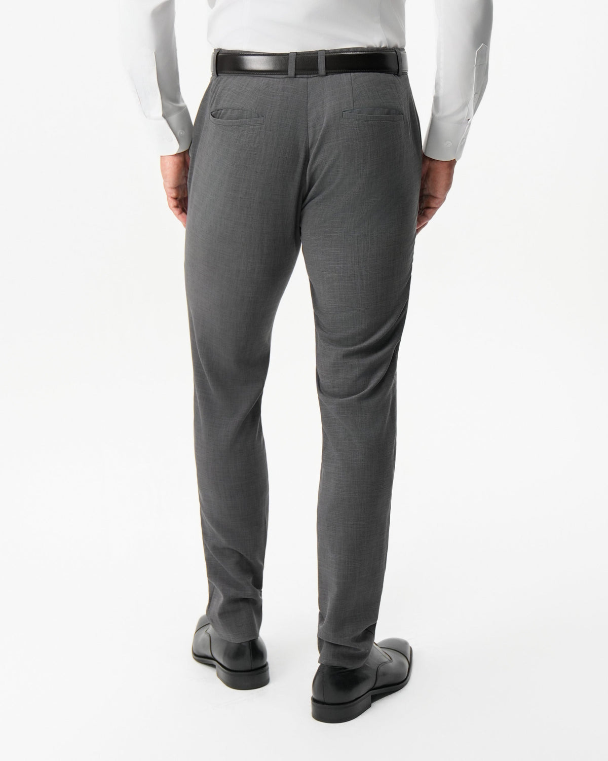 Athletic Fit Stretch Suit Pants - Dark Grey Crosshatch | State & Liberty Suits