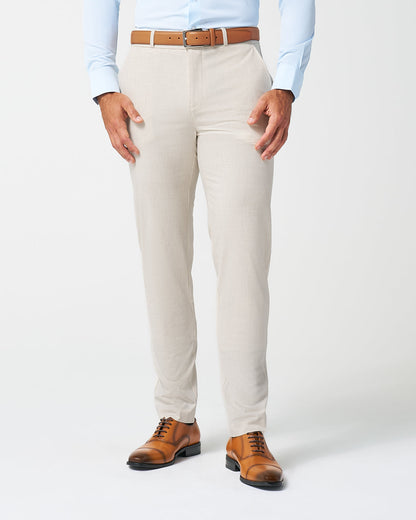 Athletic Fit Stretch Suit Pants - Lightweight Heathered Bamboo | State & Liberty Suits|Bottoms