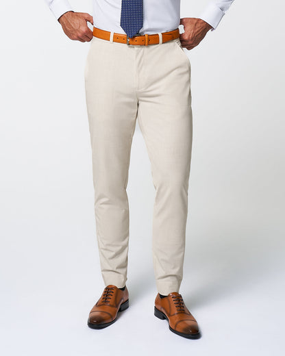 Athletic Fit Stretch Suit Pants - Lightweight Heathered Bamboo | State & Liberty Suits|Bottoms