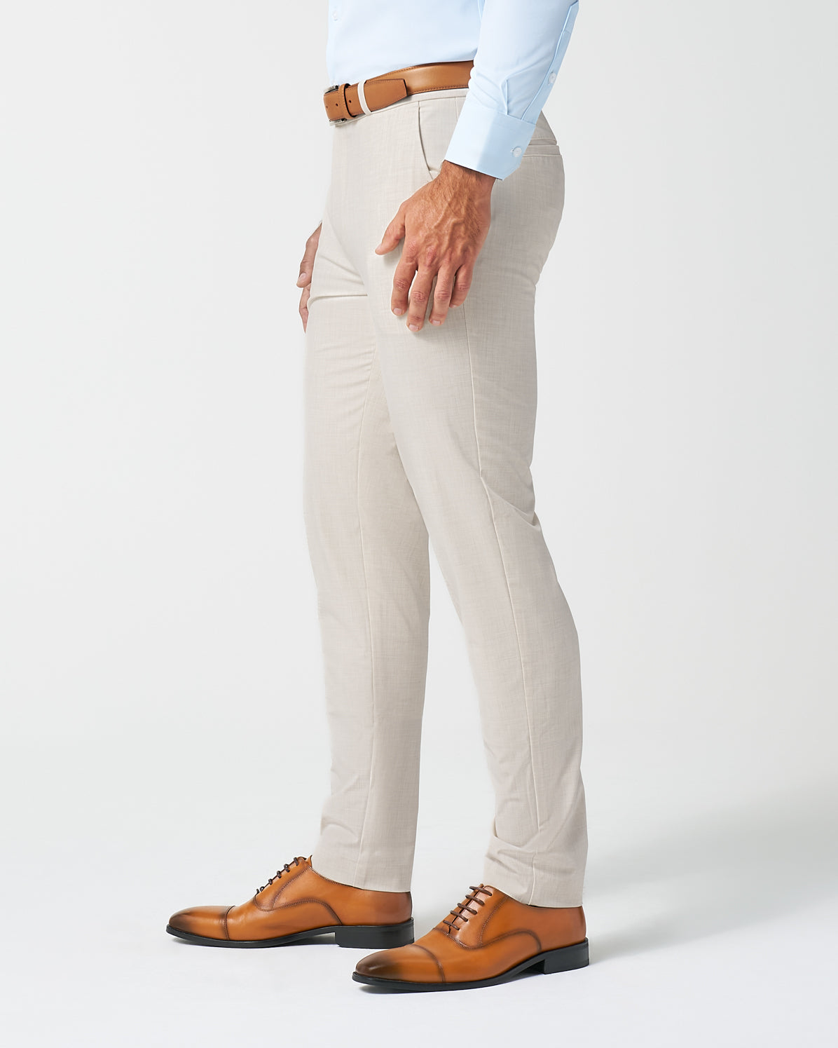 Athletic Fit Stretch Suit Pants - Lightweight Heathered Bamboo | State & Liberty Suits|Bottoms