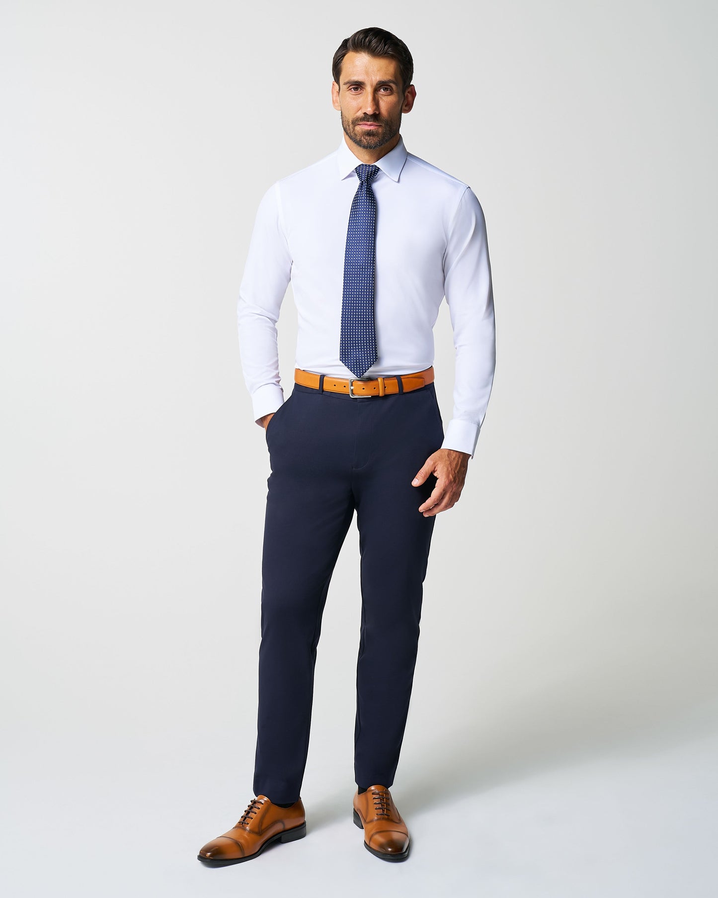 Athletic Fit Stretch Suit Pants - Navy | State & Liberty Suits|Bottoms