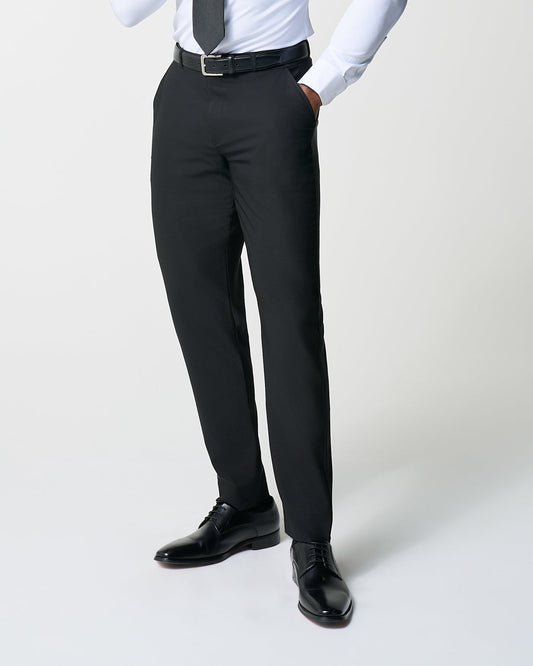 Athletic Fit Stretch Suit Pants - Heathered Black | State & Liberty Suits|Bottoms