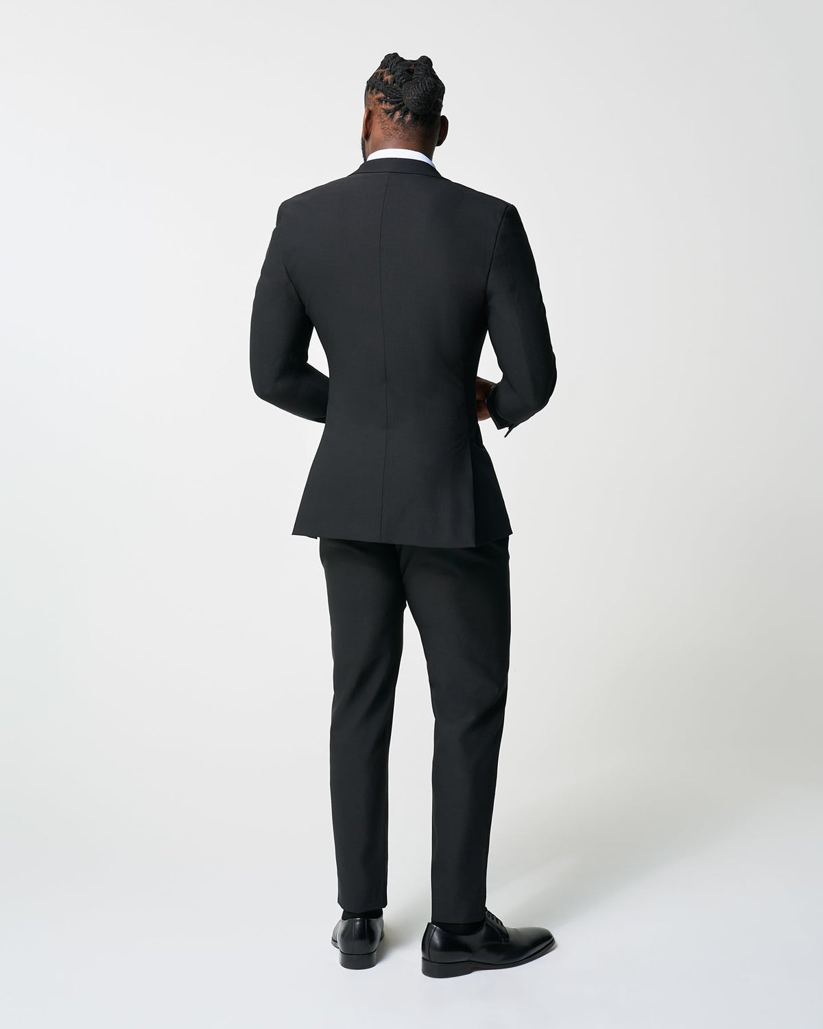 Athletic Fit Stretch Suit Pants - Heathered Black | State & Liberty Suits|Bottoms