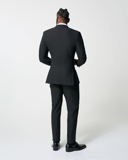 Athletic Fit Stretch Suit Pants - Heathered Black | State & Liberty Suits|Bottoms