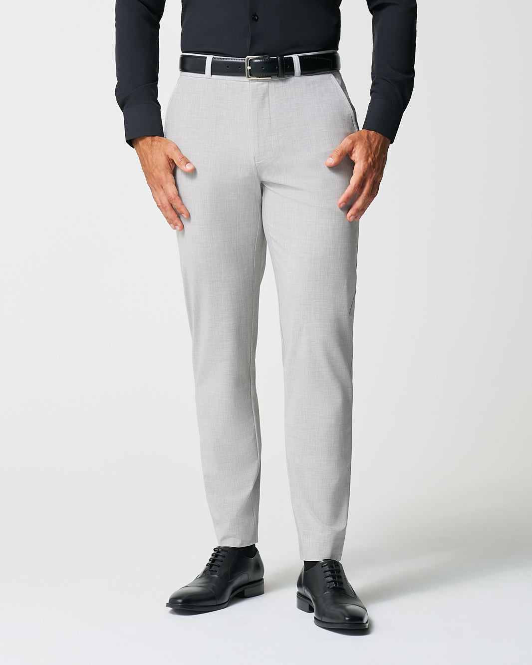 Athletic Fit Suit Pants - Lightweight Heathered Light Grey | State & Liberty Suits|Bottoms