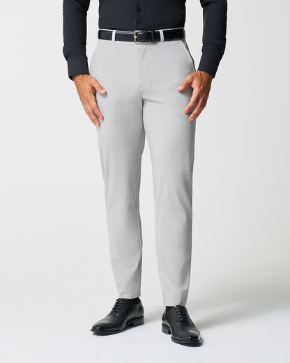 Athletic Fit Suit Pants - Lightweight Heathered Light Grey | State & Liberty Suits|Bottoms