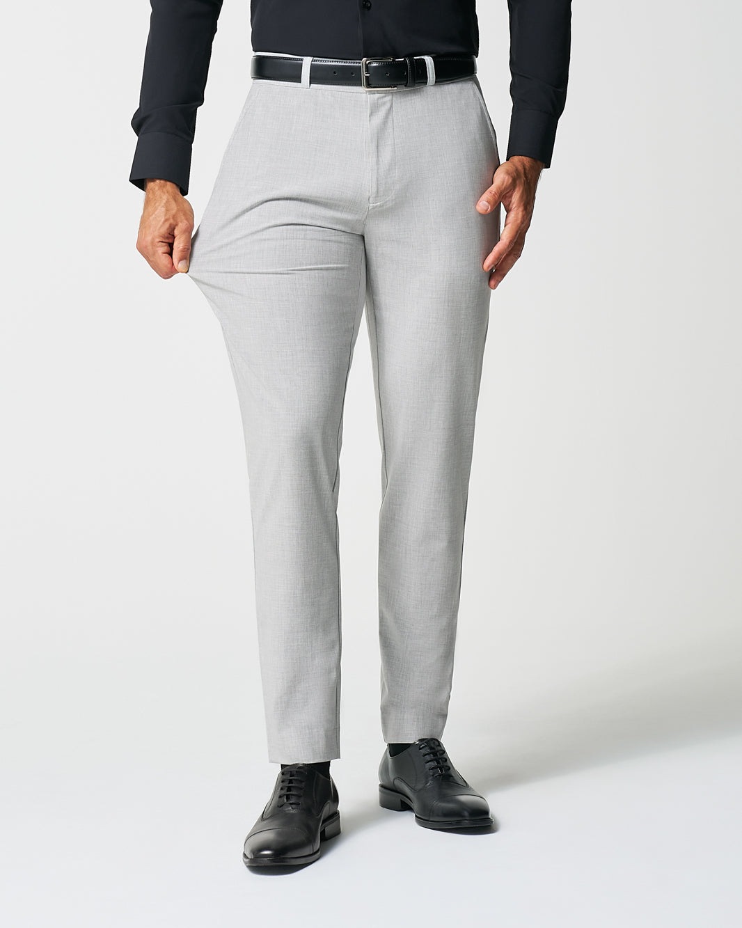 Athletic Fit Suit Pants - Lightweight Heathered Light Grey | State & Liberty Suits|Bottoms