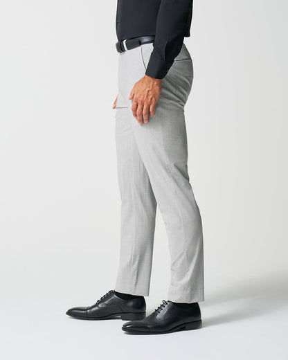Athletic Fit Suit Pants - Lightweight Heathered Light Grey | State & Liberty Suits|Bottoms