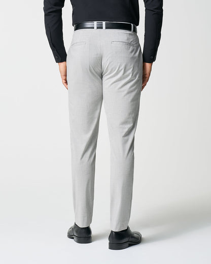 Athletic Fit Suit Pants - Lightweight Heathered Light Grey | State & Liberty Suits|Bottoms