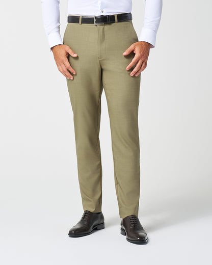 Athletic Fit Stretch Suit Pants - Heathered Olive | State & Liberty Suits|Bottoms