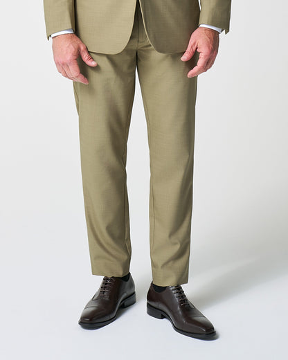 Athletic Fit Stretch Suit Pants - Heathered Olive | State & Liberty Suits|Bottoms