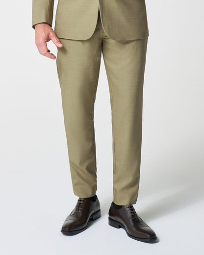 Athletic Fit Stretch Suit Pants - Heathered Olive | State & Liberty Suits|Bottoms