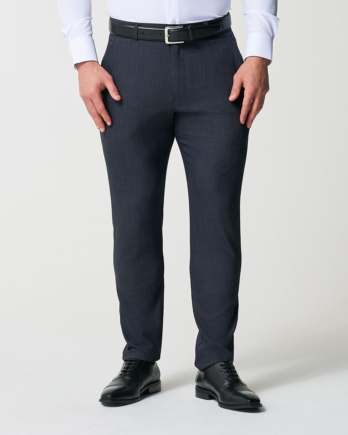 Athletic Fit Stretch Suit Pants - Heathered Midnight Navy | State & Liberty Suits|Bottoms