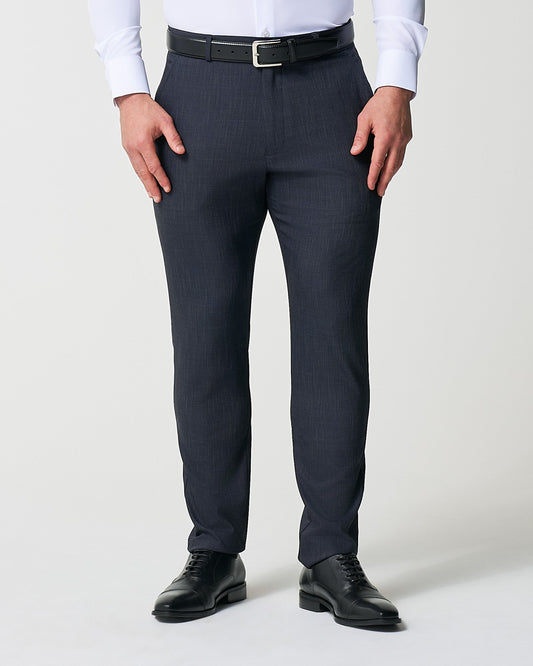 Athletic Fit Stretch Suit Pants - Heathered Midnight Navy | State & Liberty Suits|Bottoms