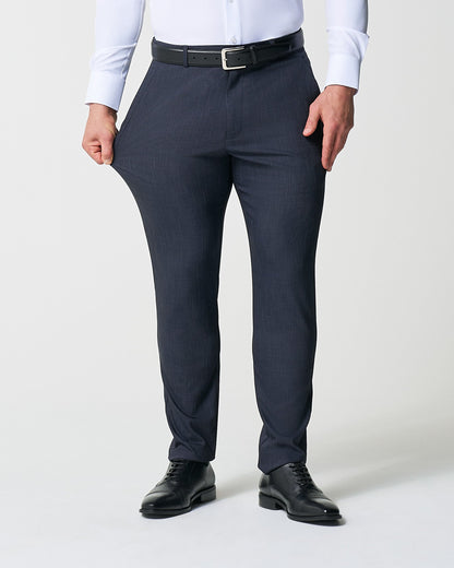 Athletic Fit Stretch Suit Pants - Heathered Midnight Navy | State & Liberty Suits|Bottoms