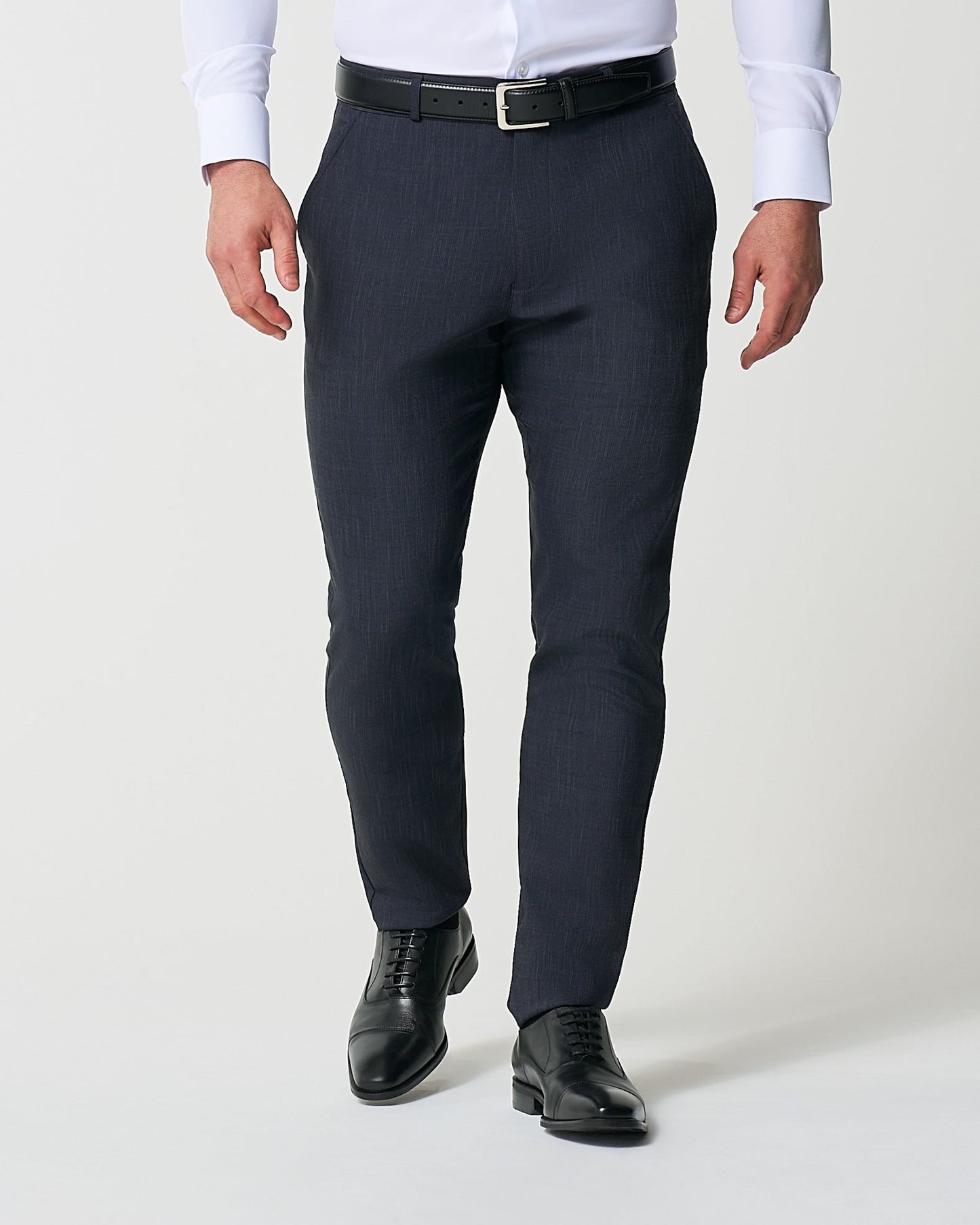 Athletic Fit Stretch Suit Pants - Heathered Midnight Navy | State & Liberty Suits|Bottoms