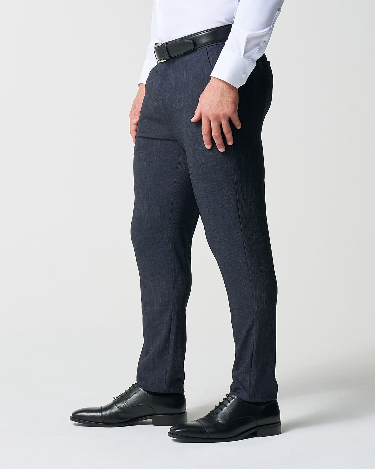 Athletic Fit Stretch Suit Pants - Heathered Midnight Navy | State & Liberty Suits|Bottoms