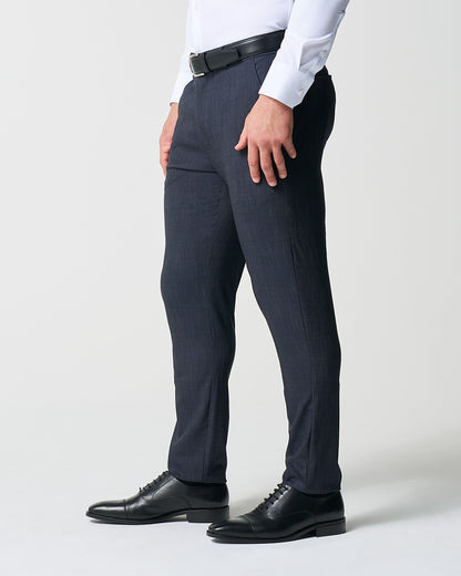 Athletic Fit Stretch Suit Pants - Heathered Midnight Navy | State & Liberty Suits|Bottoms