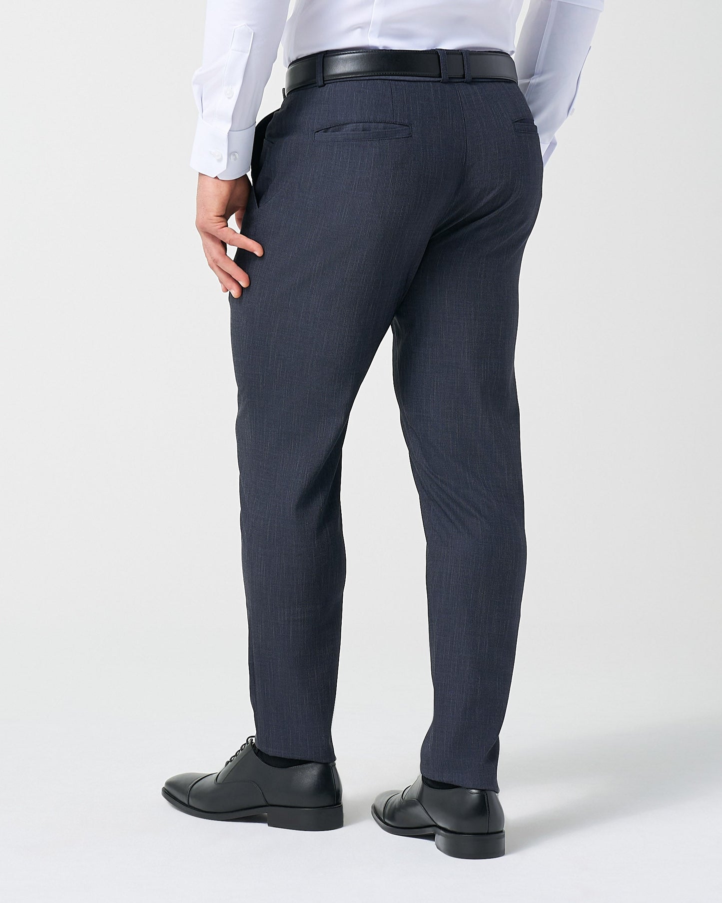 Athletic Fit Stretch Suit Pants - Heathered Midnight Navy | State & Liberty Suits|Bottoms