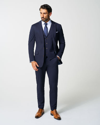 Athletic Fit Stretch Suit Vest - Navy | State & Liberty Suits
