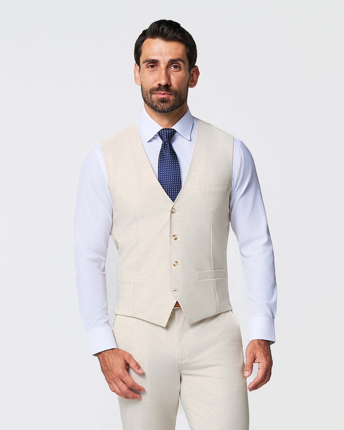 Athletic Fit Stretch Suit Vest - Lightweight Heathered Bamboo | State & Liberty Suits