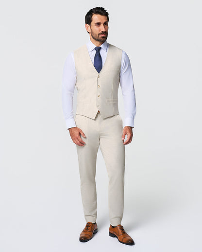 Athletic Fit Stretch Suit Vest - Lightweight Heathered Bamboo | State & Liberty Suits