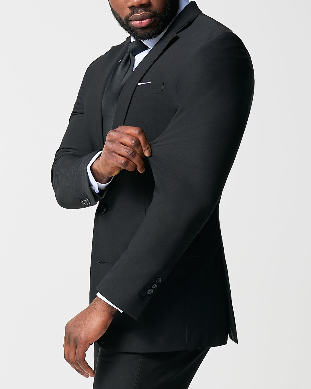 Athletic Fit Stretch Blazer - Heathered Black | State & Liberty Blazers|Suits