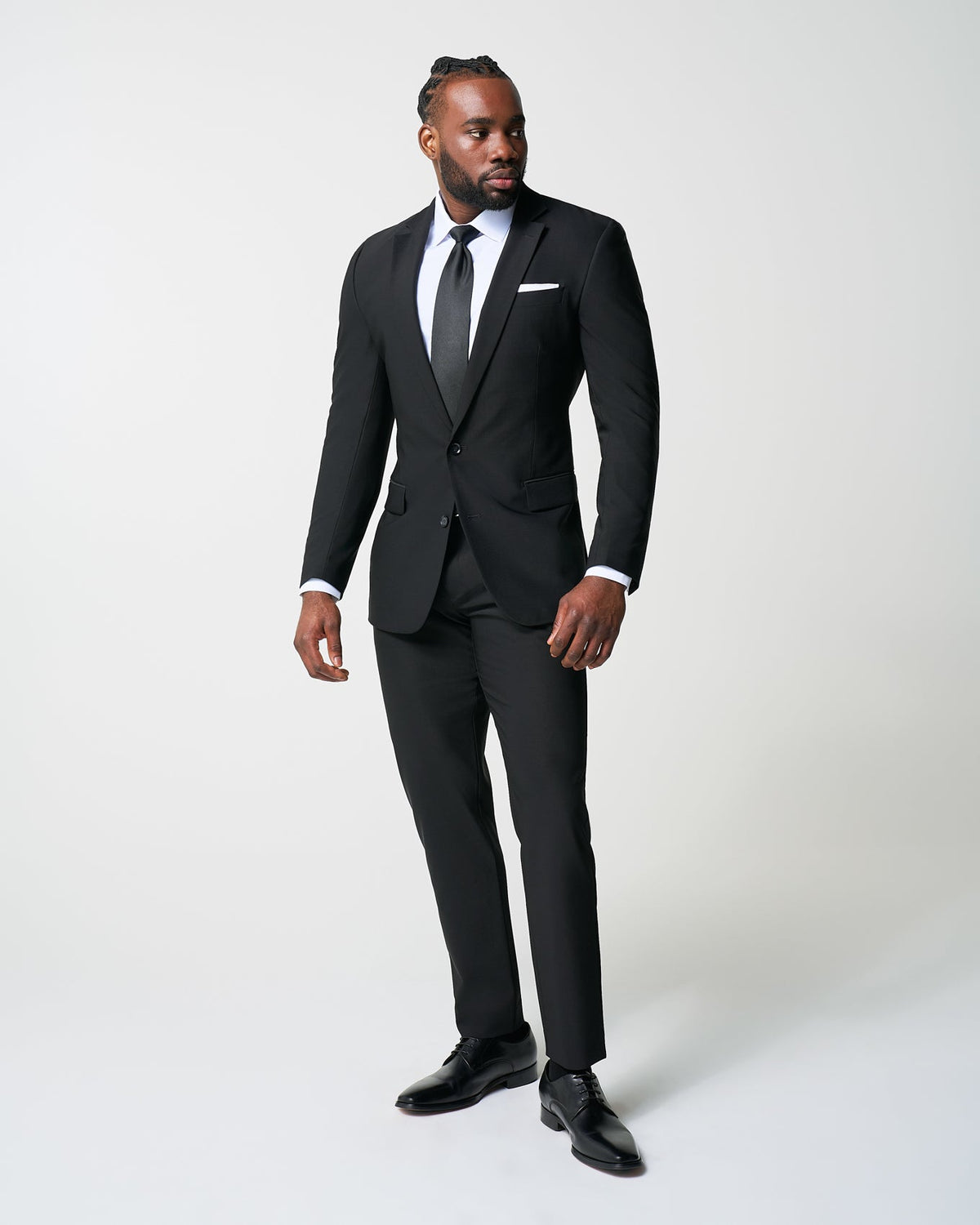 Athletic Fit Stretch Blazer - Heathered Black | State & Liberty Blazers|Suits