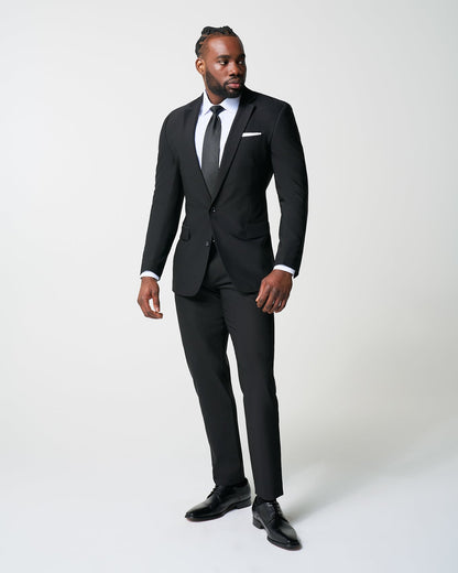 Athletic Fit Stretch Blazer - Heathered Black | State & Liberty Blazers|Suits
