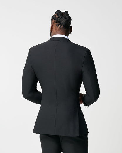 Athletic Fit Stretch Blazer - Heathered Black | State & Liberty Blazers|Suits