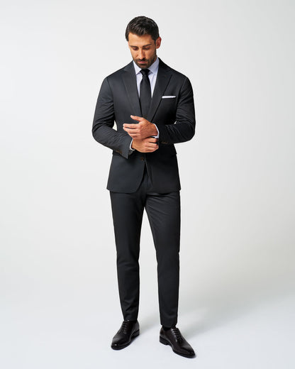 Athletic Fit Stretch Blazer - Charcoal Microcheck | State & Liberty Blazers|Suits
