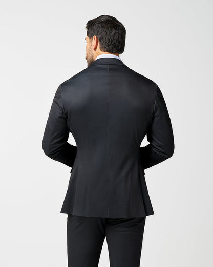 Athletic Fit Stretch Blazer - Charcoal Microcheck | State & Liberty Blazers|Suits