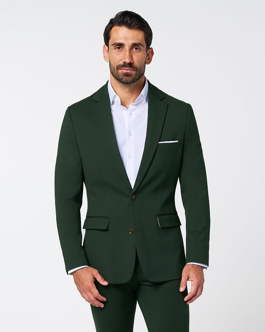 Athletic Fit Stretch Blazer - Solid Hunter Green | State & Liberty Blazers|Suits