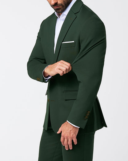 Athletic Fit Stretch Blazer - Solid Hunter Green | State & Liberty Blazers|Suits
