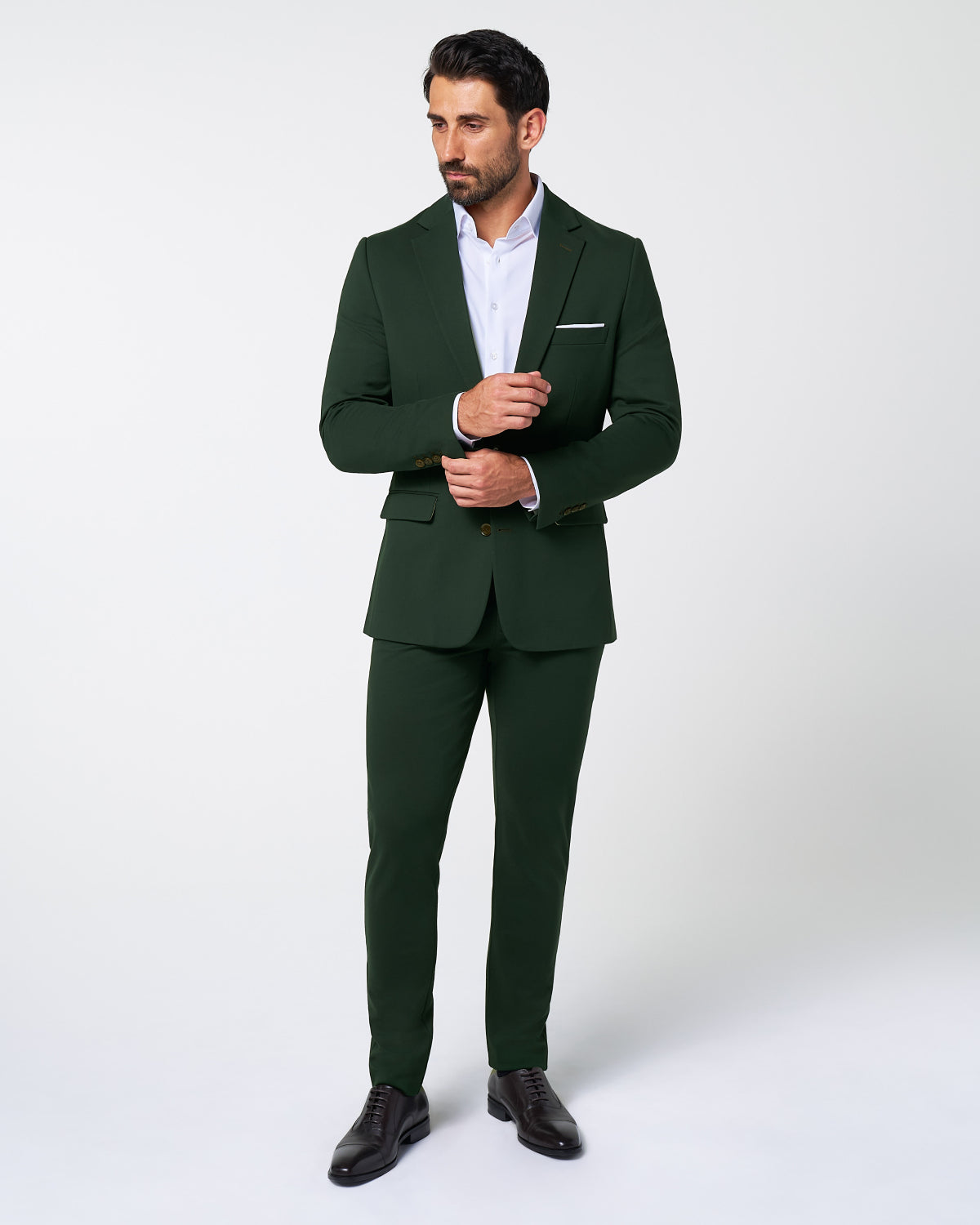Athletic Fit Stretch Blazer - Solid Hunter Green | State & Liberty Blazers|Suits