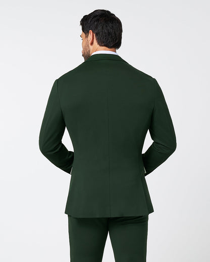 Athletic Fit Stretch Blazer - Solid Hunter Green | State & Liberty Blazers|Suits