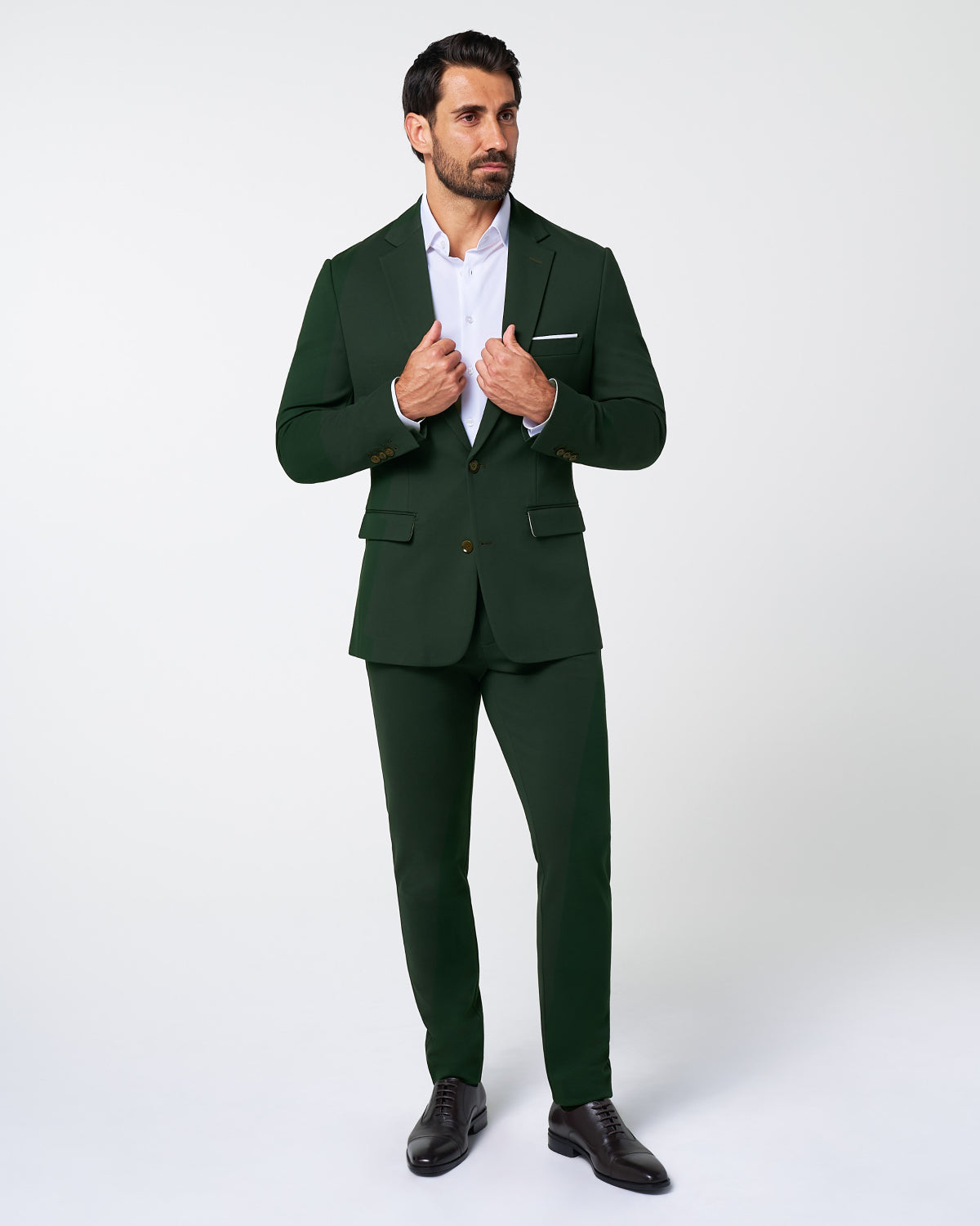 Athletic Fit Stretch Blazer - Solid Hunter Green | State & Liberty Blazers|Suits