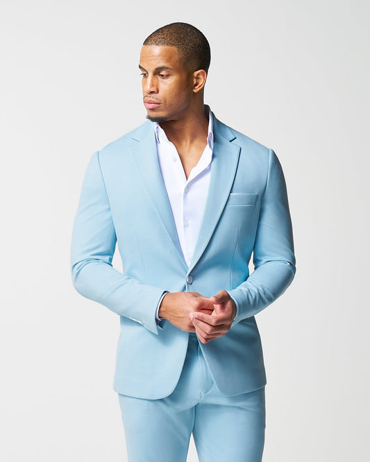 Athletic Fit Stretch Blazer - Solid Cool Blue | State & Liberty Blazers|Suits