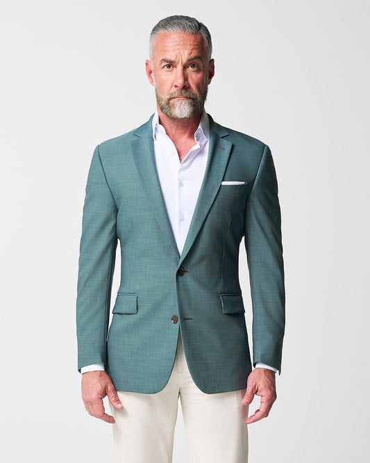 Athletic Fit Stretch Blazer - Heathered Sea Green | State & Liberty Blazers|Suits