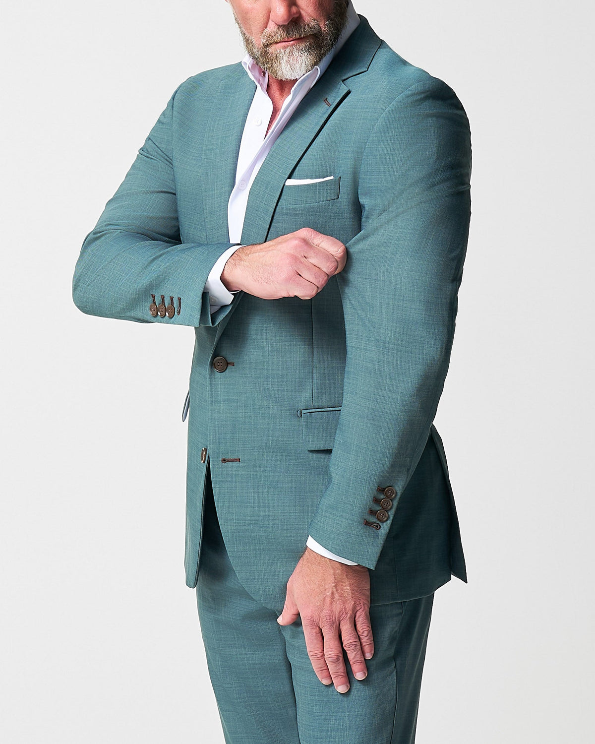 Athletic Fit Stretch Blazer - Heathered Sea Green | State & Liberty Blazers|Suits