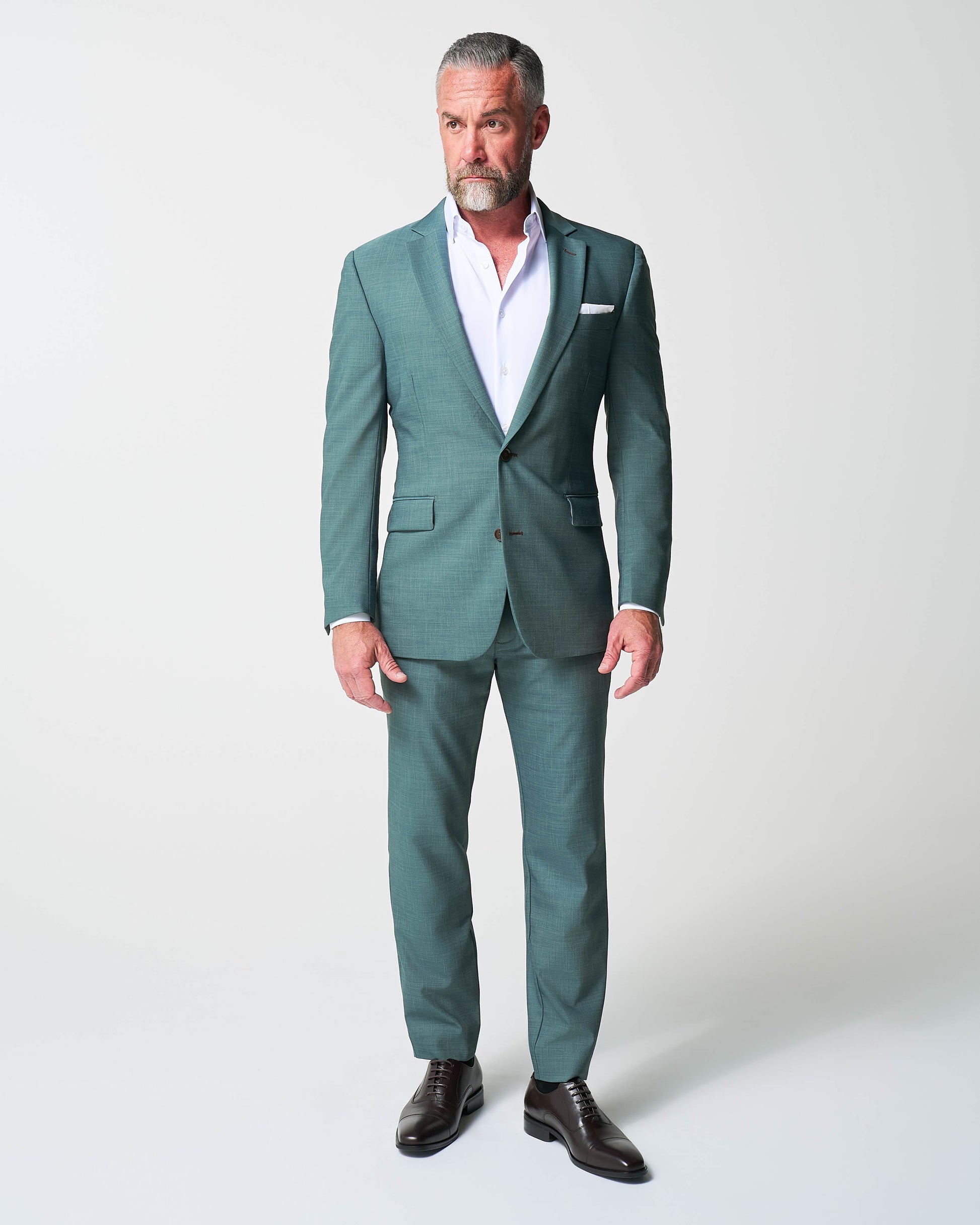 Athletic Fit Stretch Blazer - Heathered Sea Green | State & Liberty Blazers|Suits
