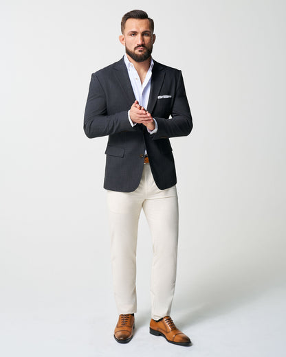 Athletic Fit Stretch Blazer - Heathered Midnight Navy | State & Liberty Blazers|Suits