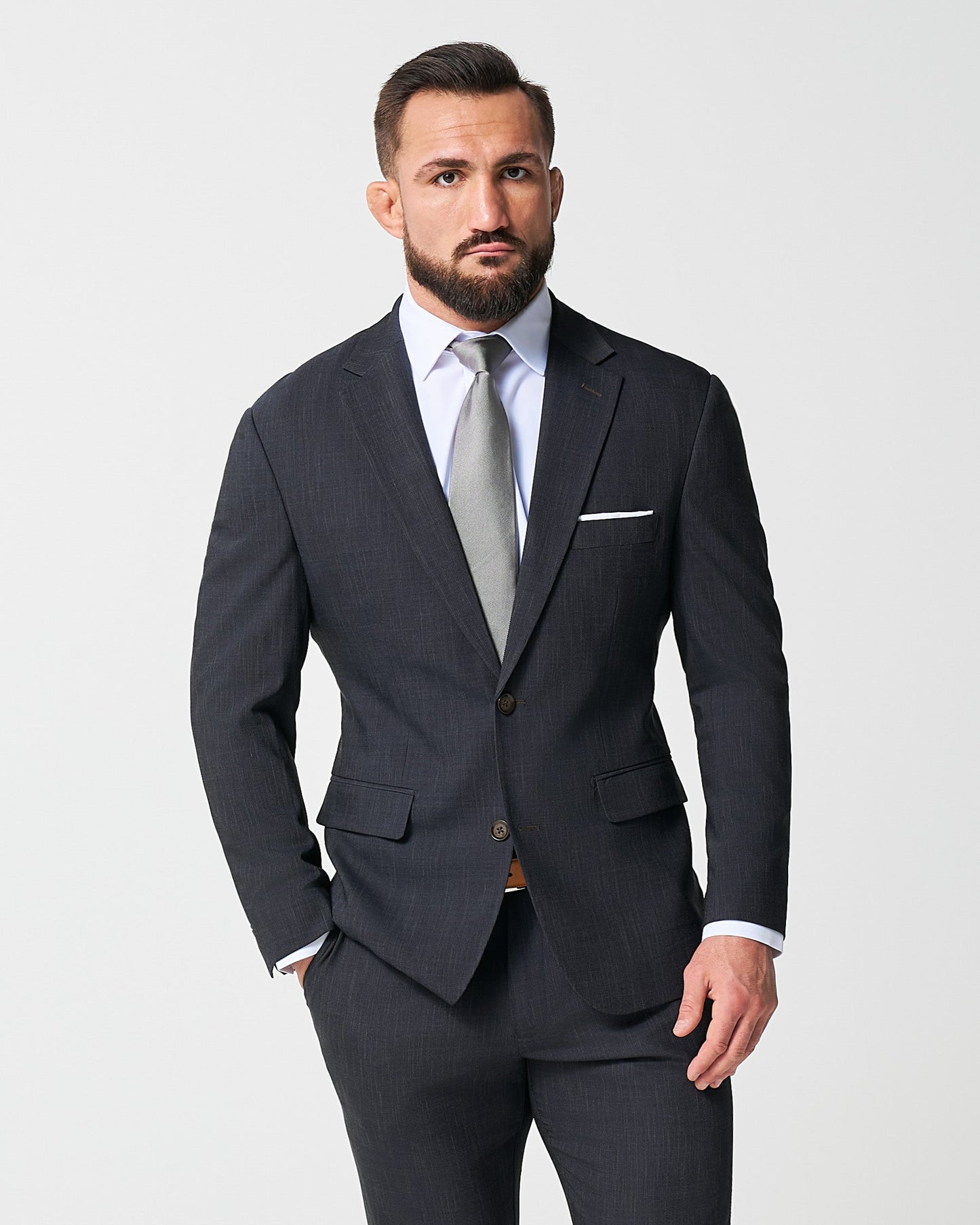 Athletic Fit Stretch Blazer - Heathered Midnight Navy | State & Liberty Blazers|Suits